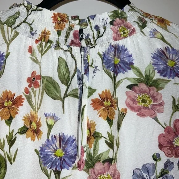 New Yumi Kim Peyton Ruffle Mini Dress Floral Cottagecore Women's Size Small - Picture 12 of 14